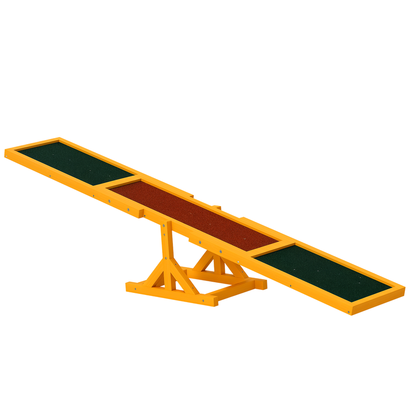 Pet X Supplies & Tack - PawHut Wooden Dog Agility Seesaw for