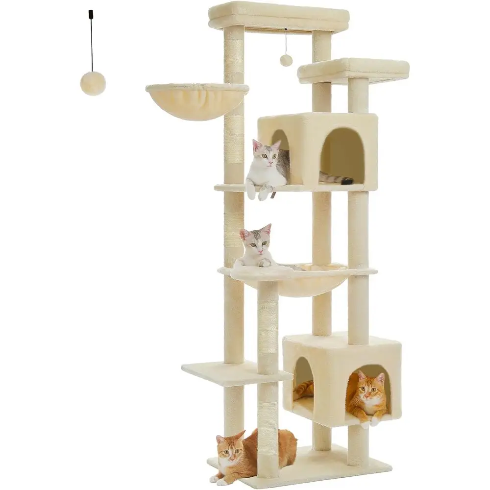 Cat Scratching Post - 69 Large Cat Tree with Hammock,