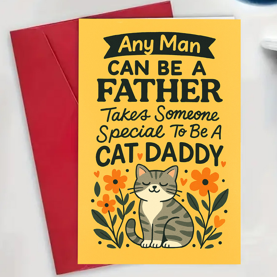 1Pcs Father's Day Greeting Car - Pet Supplies Gift Card incelemesi ve fiyatı