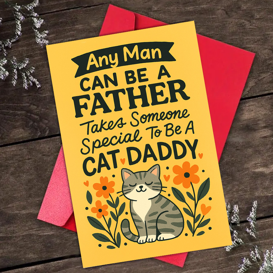 1Pcs Father's Day Greeting Car - Pet Supplies Gift Card incelemesi ve fiyatı