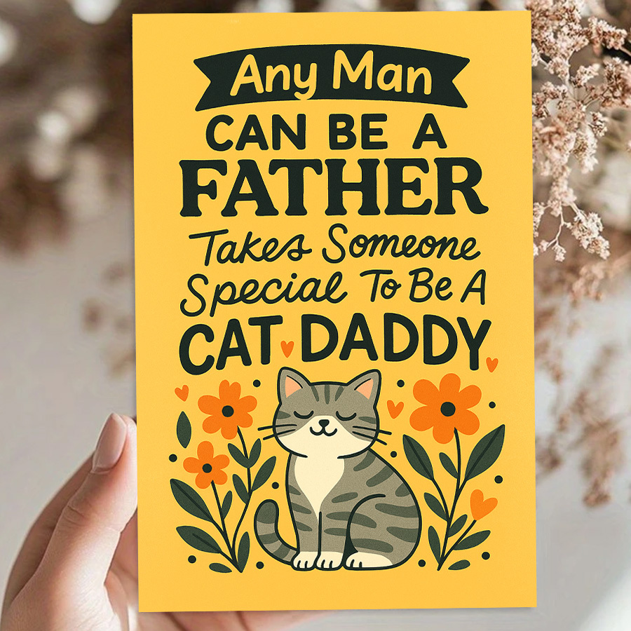 1Pcs Father's Day Greeting Car - Pet Supplies Gift Card incelemesi ve fiyatı