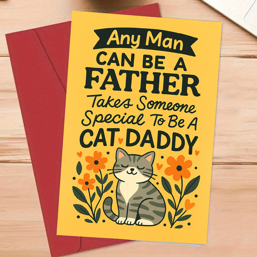 1Pcs Father's Day Greeting Car - Pet Supplies Gift Card incelemesi ve fiyatı