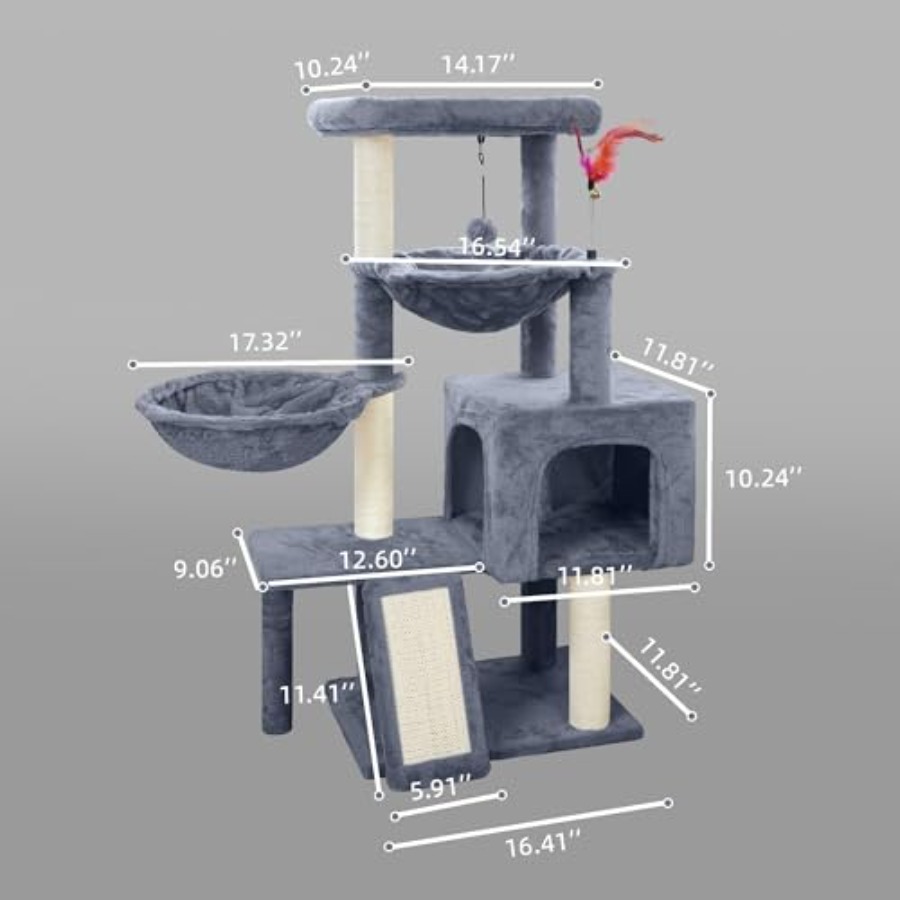 Cat Tree with Cat Condo and Tw - Cat Scratching Post incelemesi ve fiyatı