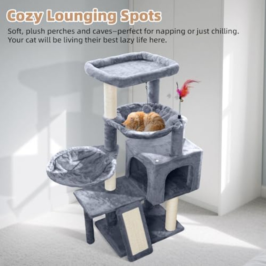 Cat Tree with Cat Condo and Tw - Cat Scratching Post incelemesi ve fiyatı