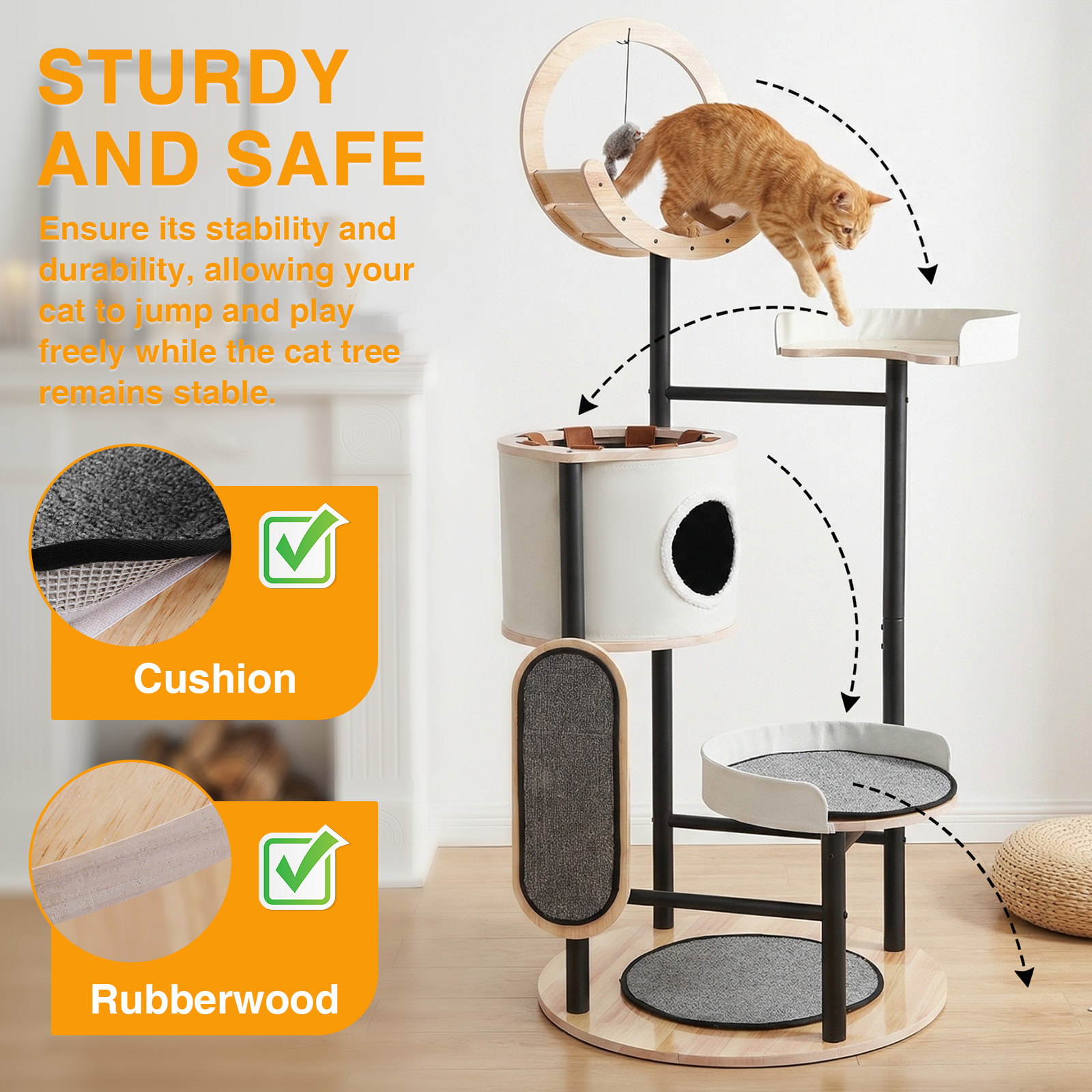 66-Inch Cat Tree with Scratchi - Pet X Supplies & Tack incelemesi ve fiyatı
