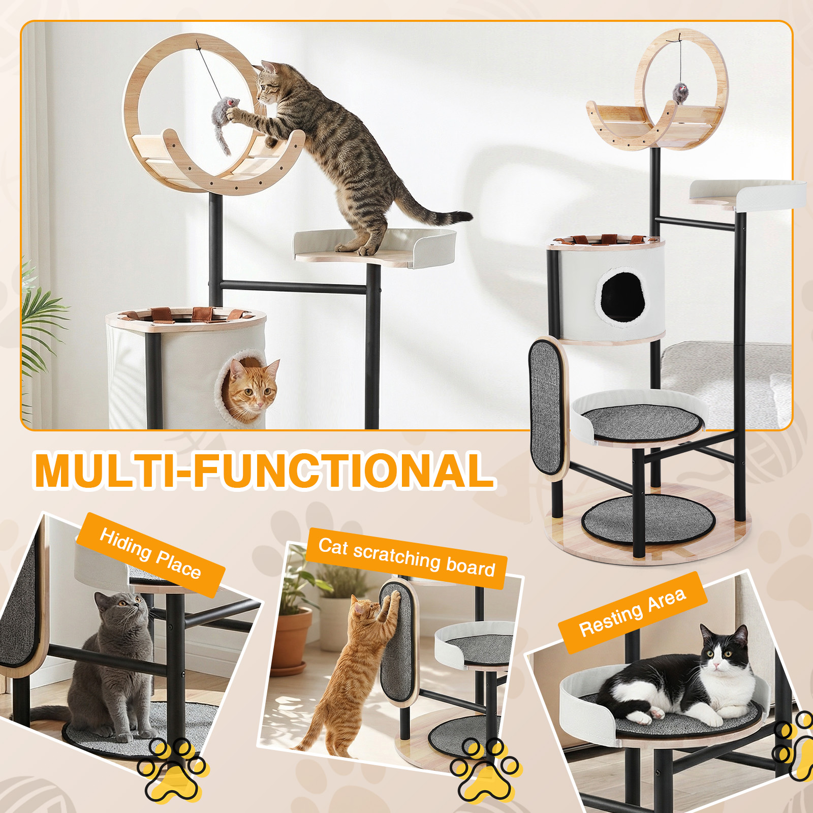 66-Inch Cat Tree with Scratchi - Pet X Supplies & Tack incelemesi ve fiyatı