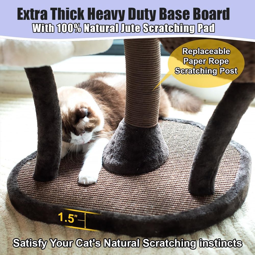 59 Lower-Level Cat Tree with W - Cat Scratching Post incelemesi ve fiyatı
