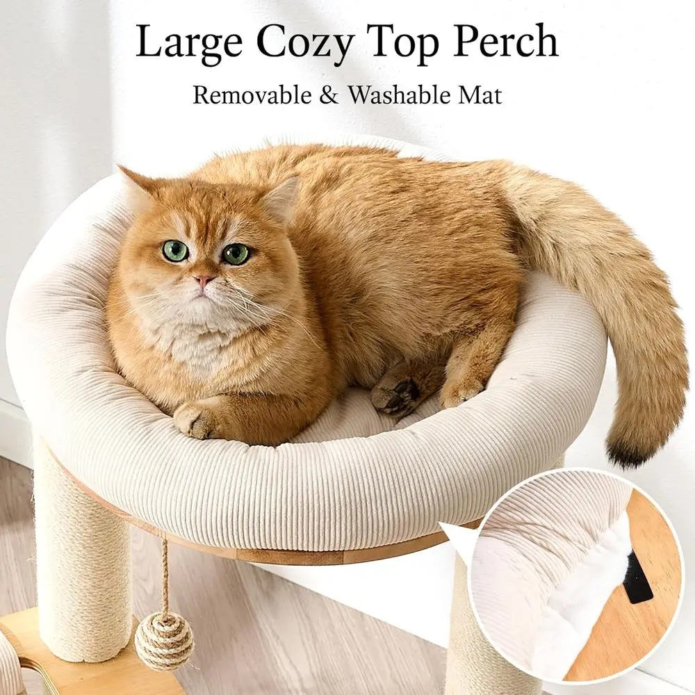 49 Tall Wooden Cat Tree with S - Cat Scratching Post incelemesi ve fiyatı