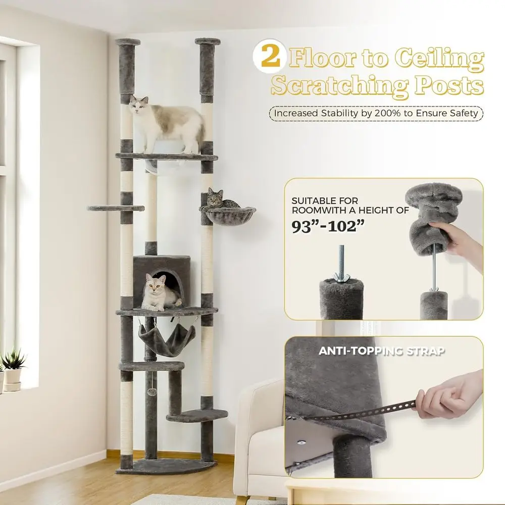 Adjustable Height Cat Tower: S - Cat Scratching Post incelemesi ve fiyatı
