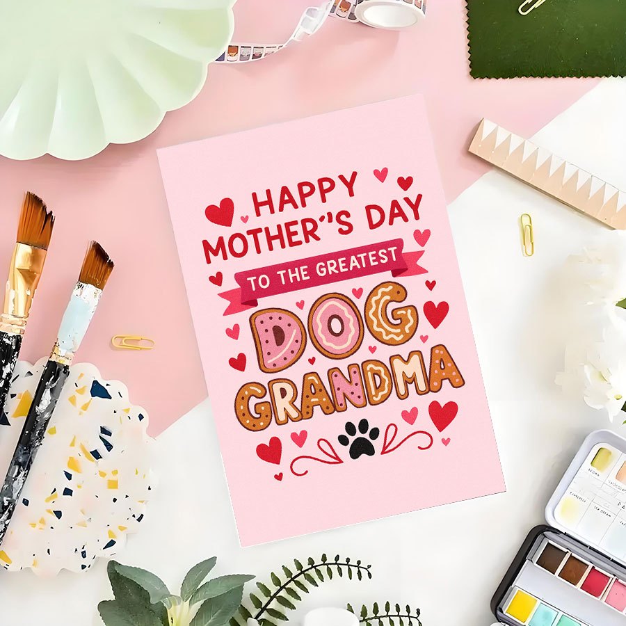 1Pcs Mother's Day Greeting Car - Pet Supplies Gift Card incelemesi ve fiyatı