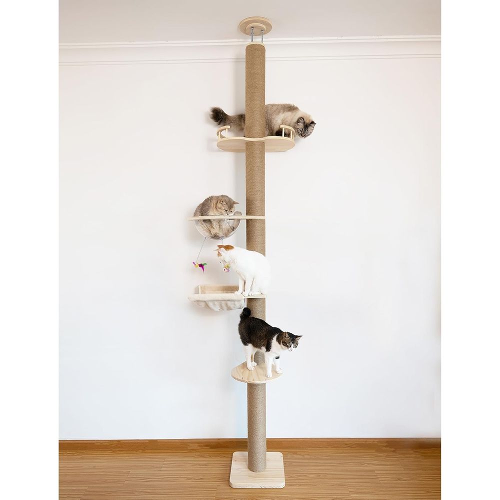 loor-to-Ceiling Cat Tree with  - Cat Scratching Post incelemesi ve fiyatı