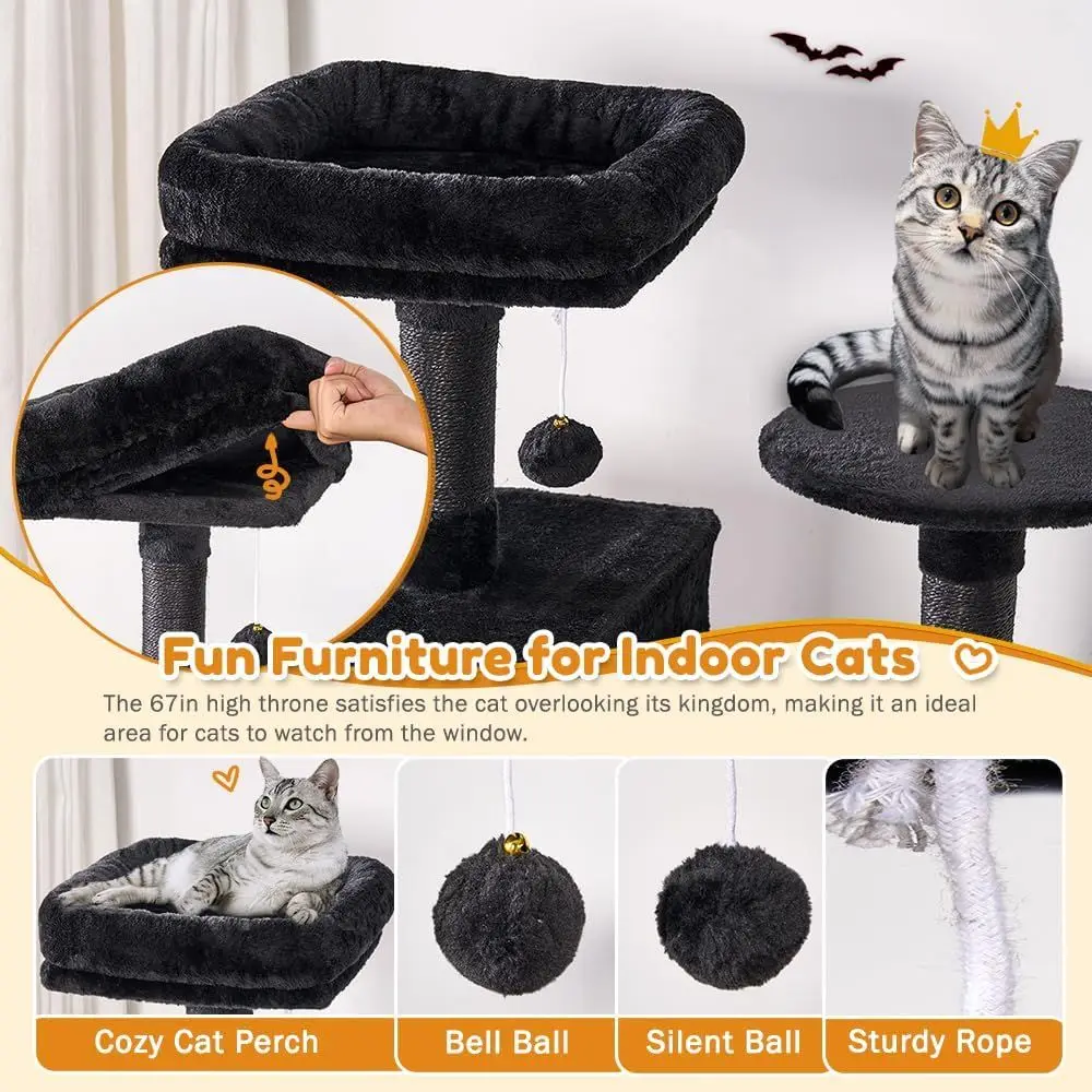 67 Multi-Layered XL Cat Tower  - Cat Scratching Post incelemesi ve fiyatı