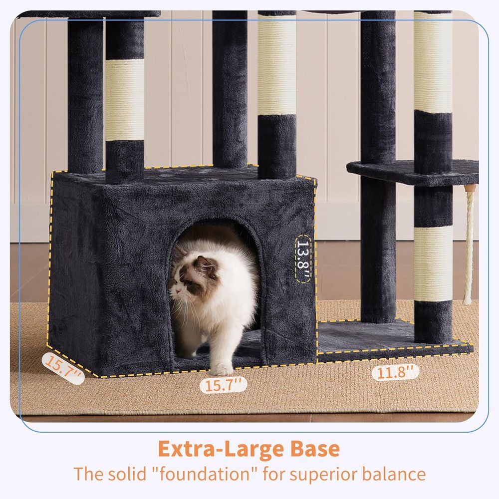 Sturdy Large Cat Tree Tower wi - Cat Scratching Post incelemesi ve fiyatı