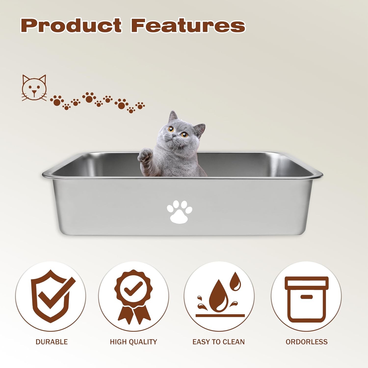 Stainless Steel Cat Litter Box - Pet X Supplies & Tack incelemesi ve fiyatı
