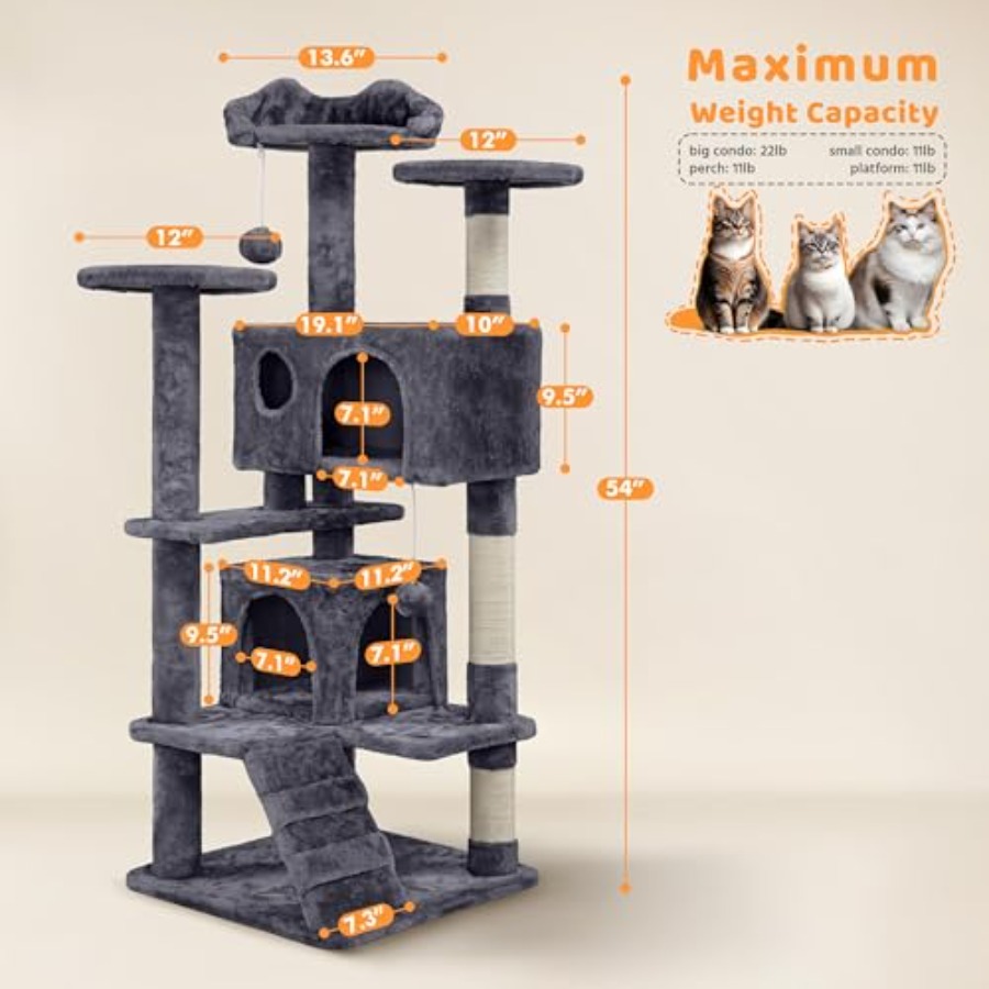 Cat Tree Multi-Level Cat Tower - Cat Scratching Post incelemesi ve fiyatı