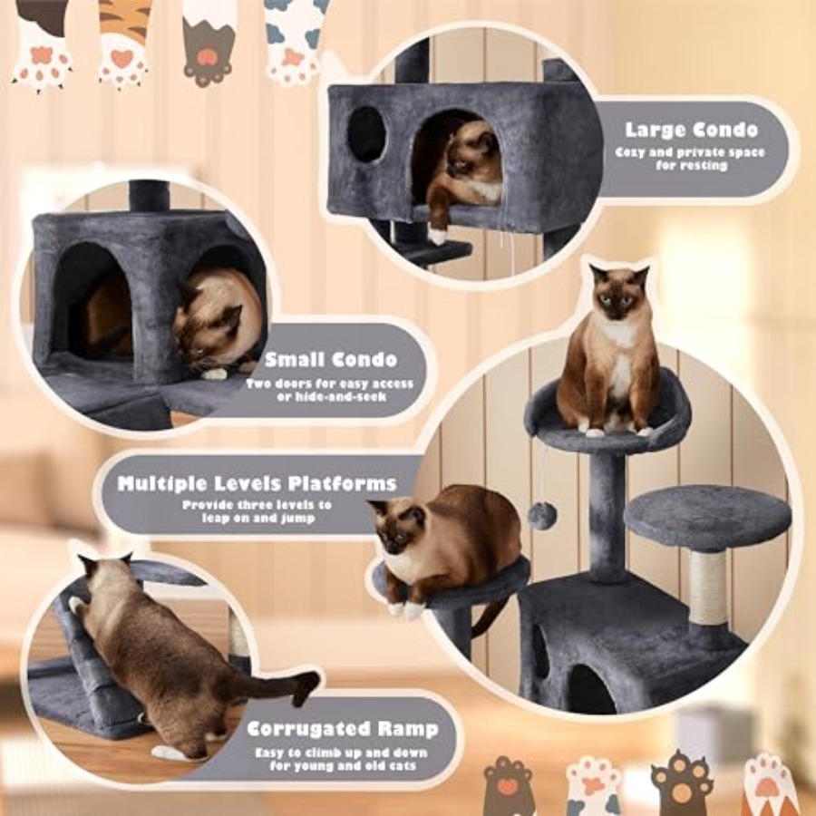 Cat Tree Multi-Level Cat Tower - Cat Scratching Post incelemesi ve fiyatı