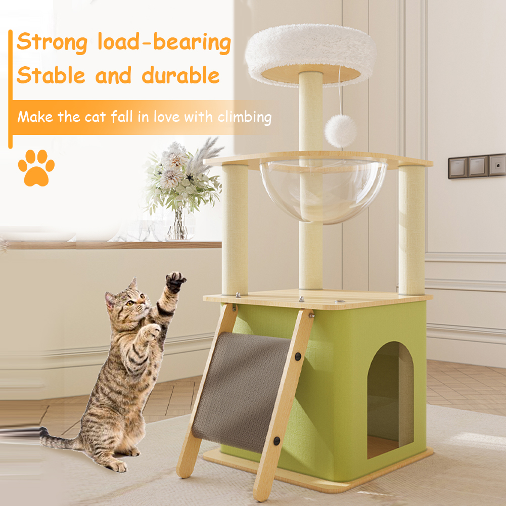 Green Cat Tree with Cat Condos - Cat Scratching Post incelemesi ve fiyatı