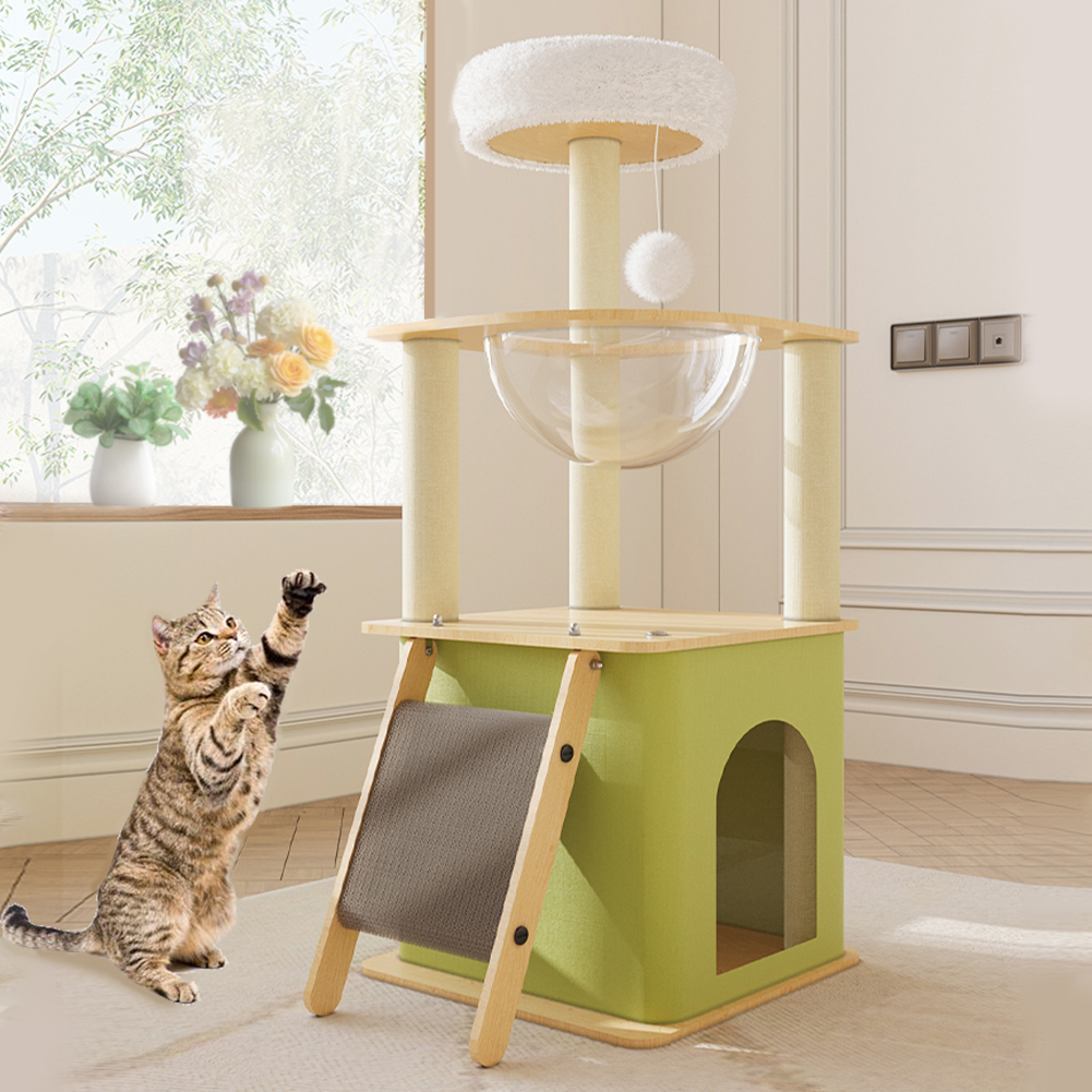 Green Cat Tree with Cat Condos - Cat Scratching Post incelemesi ve fiyatı