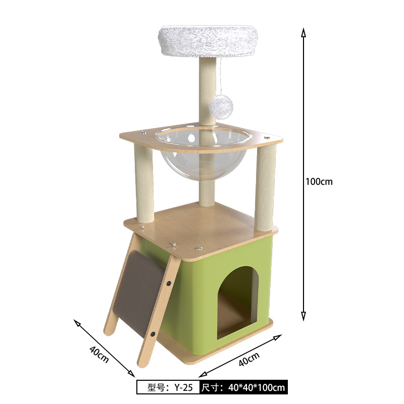 Green Cat Tree with Cat Condos - Cat Scratching Post incelemesi ve fiyatı