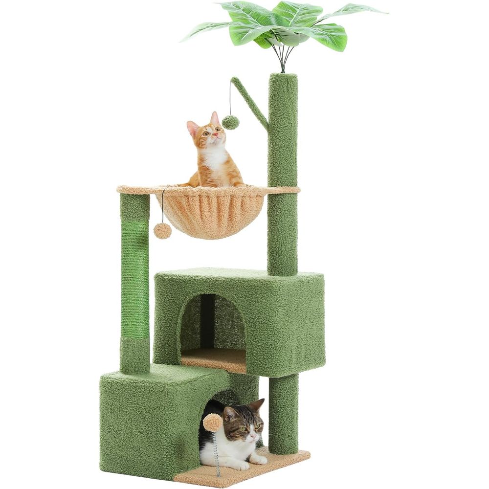 45 Green Cat Tower with 2 Cond - Cat Scratching Post incelemesi ve fiyatı